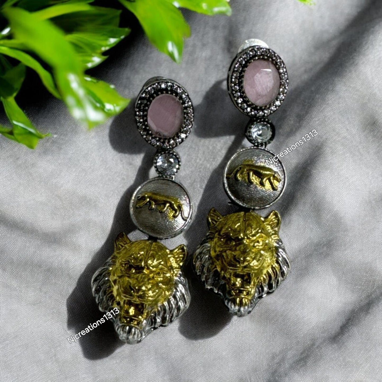 Sabya Inspired Designer Earrings in Pink