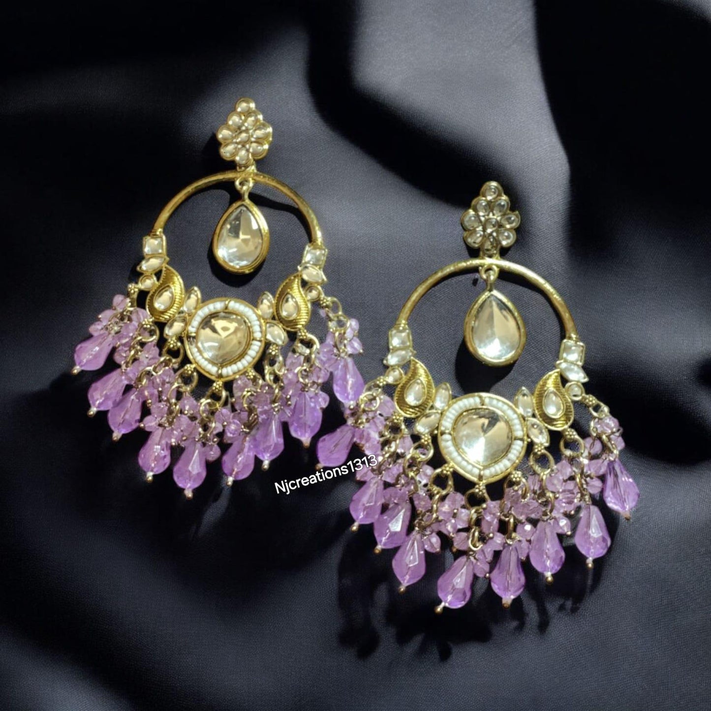 Kundan Chand Bali In Purple