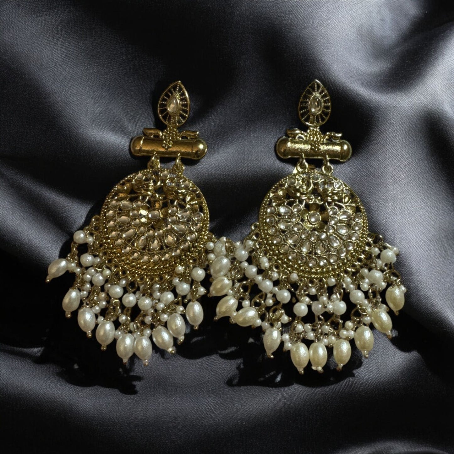 Statement Earrings with Pearls