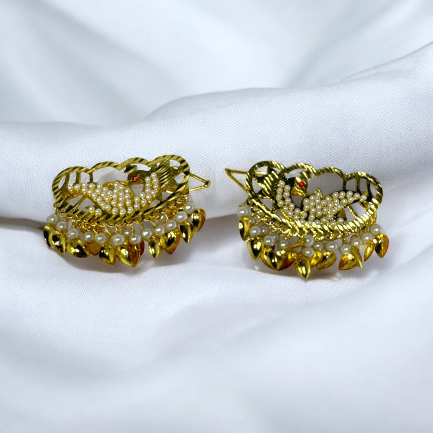 Gold Look Jadau Hair Pins