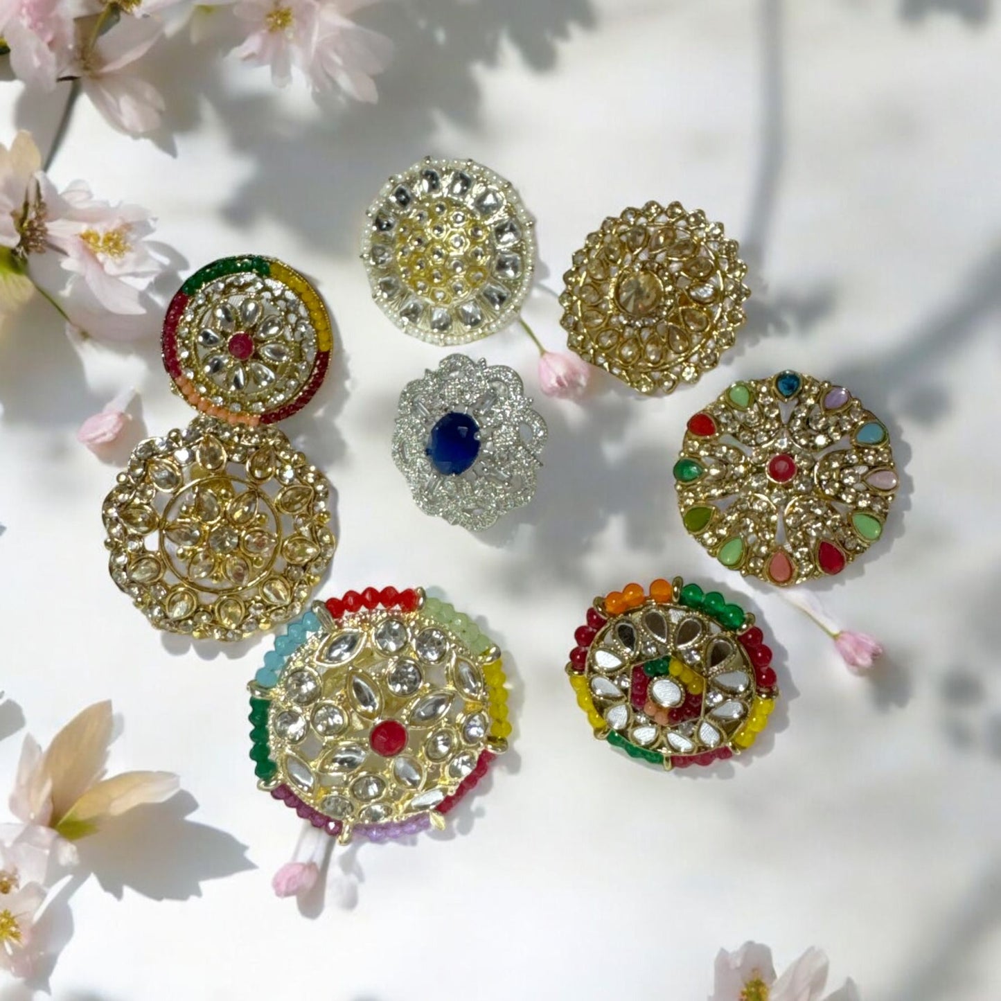 Adjustable Ring Detailed with Stones