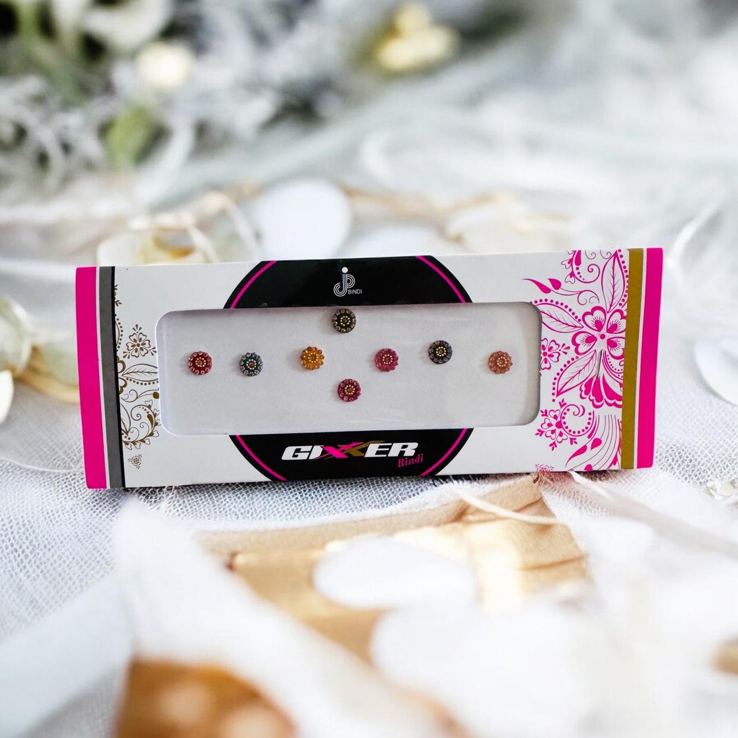 Colorful Round 8 Bindis in a Pack