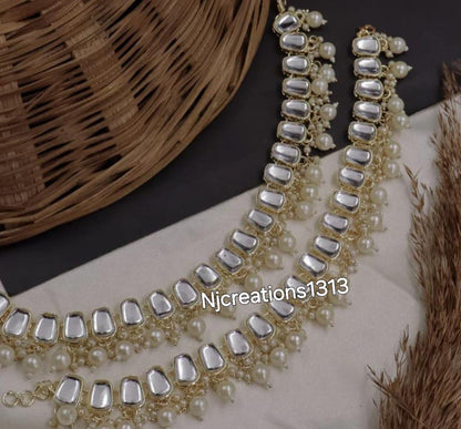 Kundan Acklets Detailed with Pearls