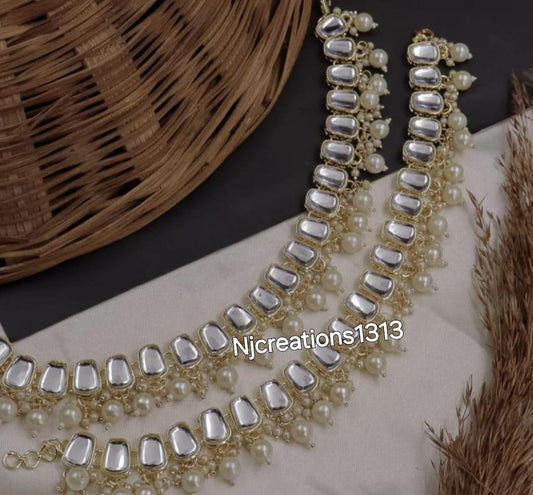 Kundan Acklets Detailed with Pearls