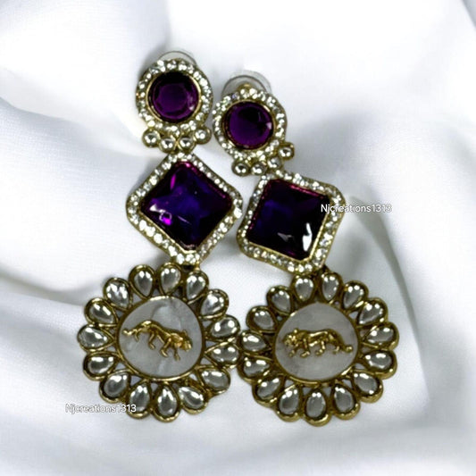 Sabya Inspired Earrings in Purple
