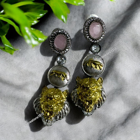 Sabya Inspired Designer Earrings in Pink