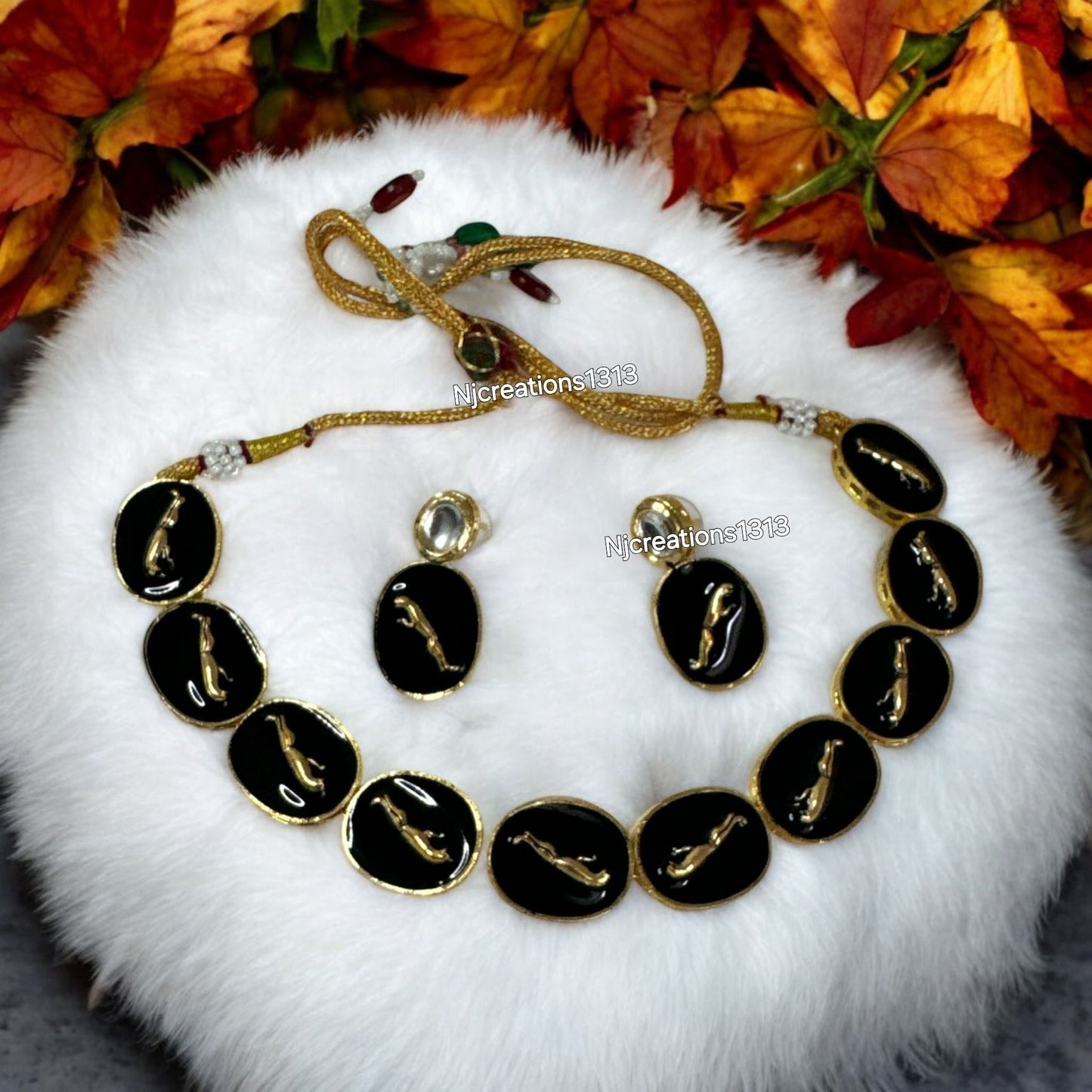 Sabya Inspired Necklace set with Kundan Earrings