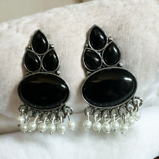 Colorful Black Stud Earrings