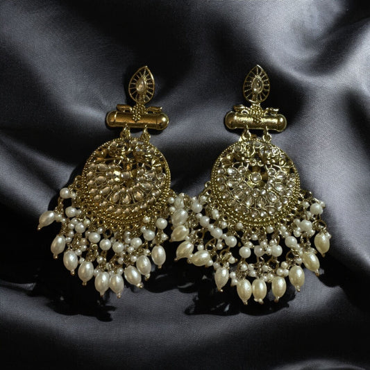 Statement Earrings with Pearls