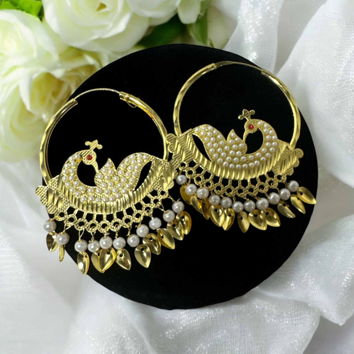 Gold Look Morni Jadau Pippal PAtti Bali