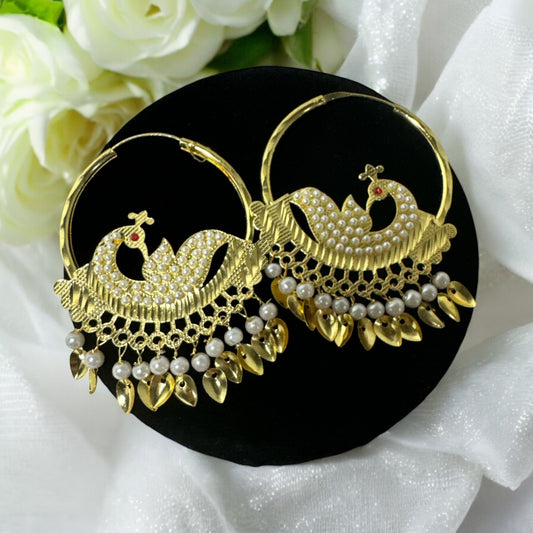 Gold Look Morni Jadau Pippal PAtti Bali