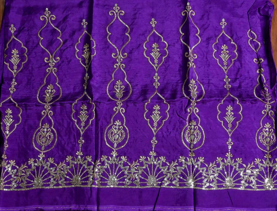 Pure Silk with Organza Dupatta Purple