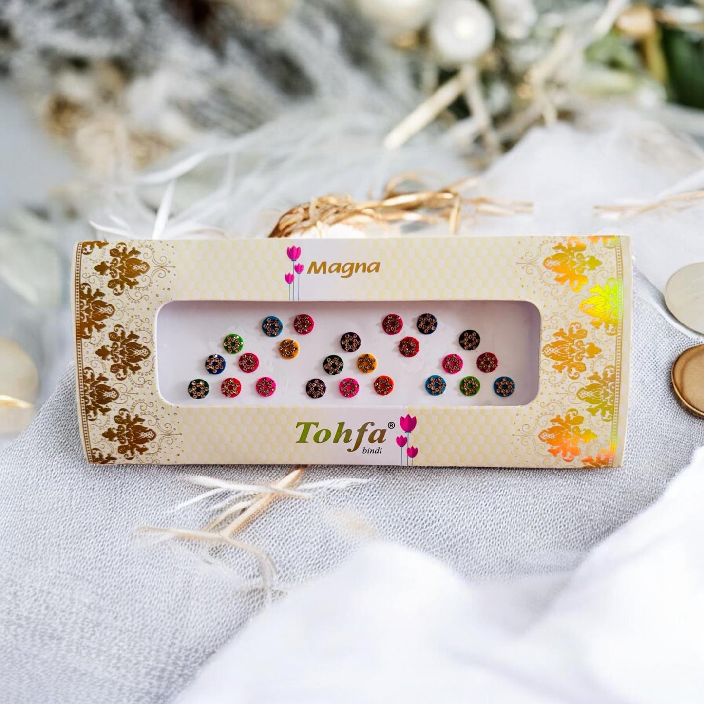 Round Shape Bindi Pack Defined with Stones