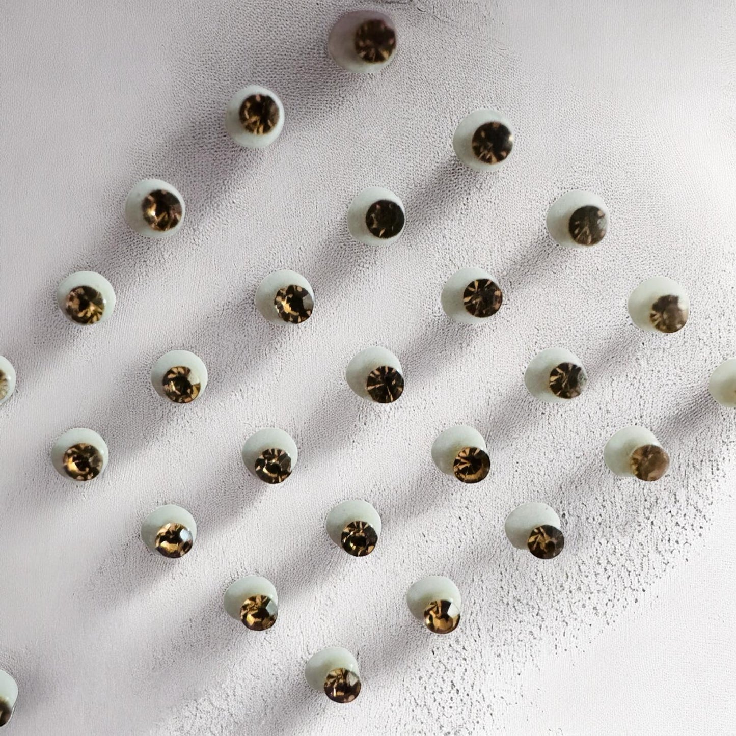 Very Small Golden Bindi in Stone