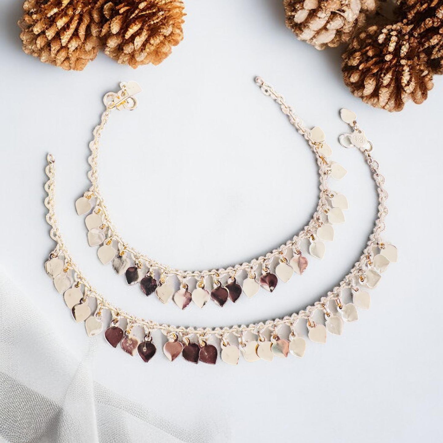 Real Gold Look Anklets