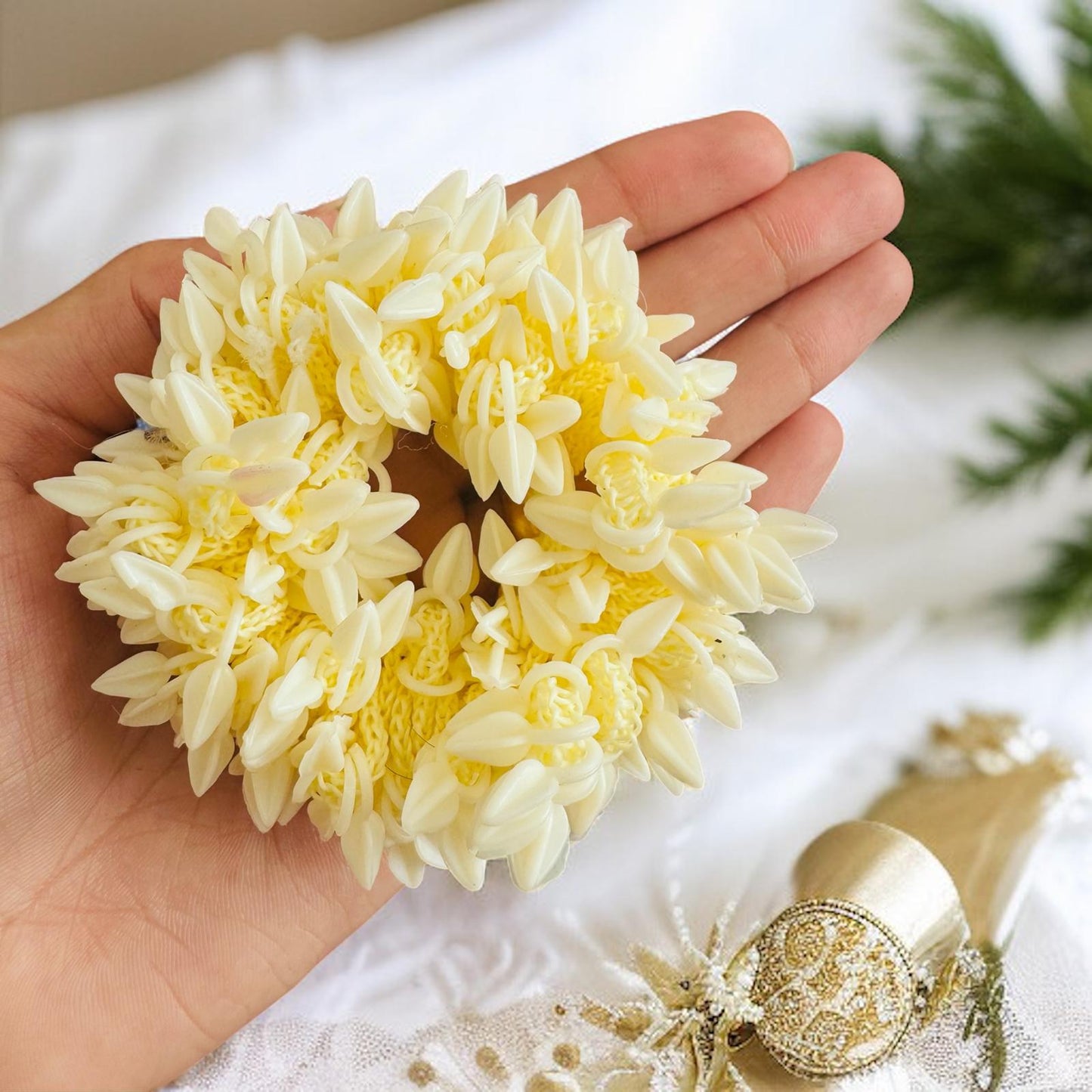 Gajra Style Scrunchie – Floral Elegance for Every Occasion